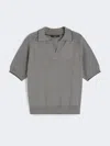 Max Mara Cotton Yarn Polo Shirt In Gray