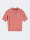 Max Mara Cotton Yarn Polo Shirt In Pink