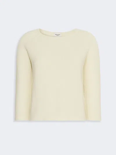 Max Mara Cotton Yarn Sweater In Ecru