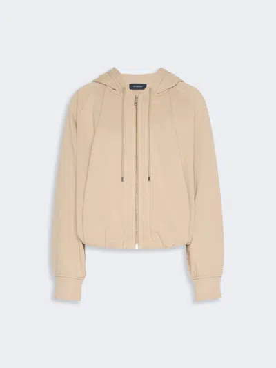 Max Mara Cotton-blend Boxy Hoodie In Neutral