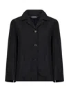 Max Mara Cotton-blend Button-front Jacket In Black