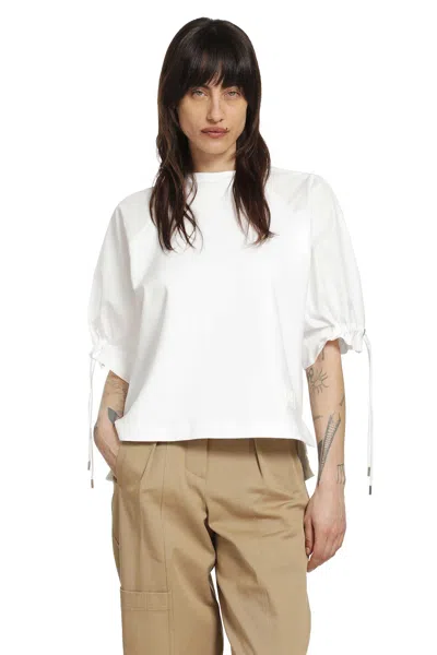 Max Mara Cotton-blend Jersey T-shirt In White