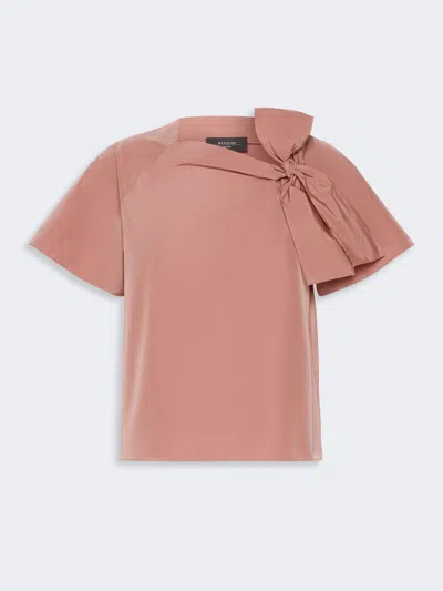 Max Mara Cotton-blend Taffeta Blouse In Pink