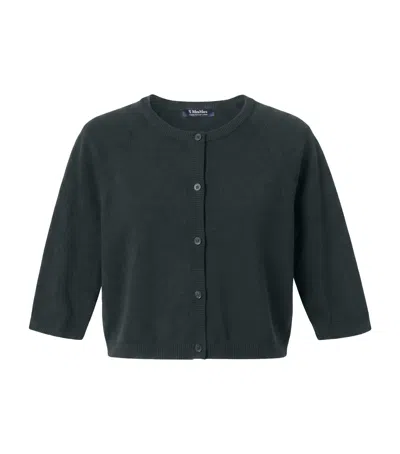 Max Mara Cotton-silk-cashmere Cardigan In Green