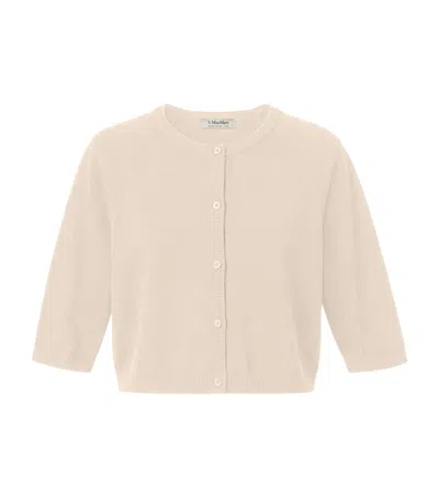 Max Mara Cotton-silk-cashmere Cardigan In Neutral