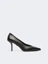 Max Mara Court Shoes In Soft Nappa Leather In Black