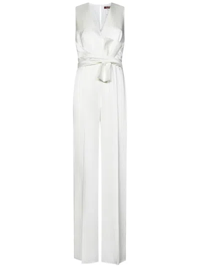 Max Mara Maxmara Studio Jumpsuit In White