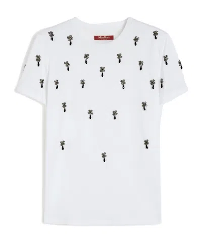 Max Mara Couture Jersey T-shirt In White