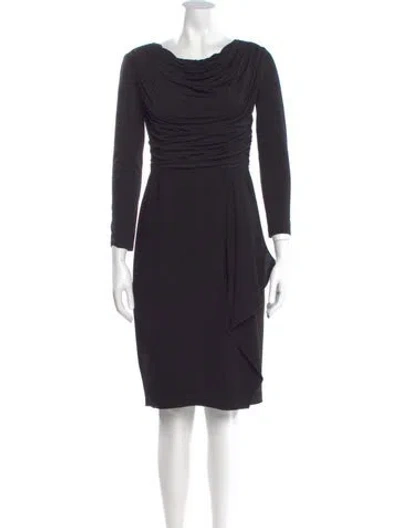 Pre-owned Max Mara Cowl Neck Knee-length Dress In Black