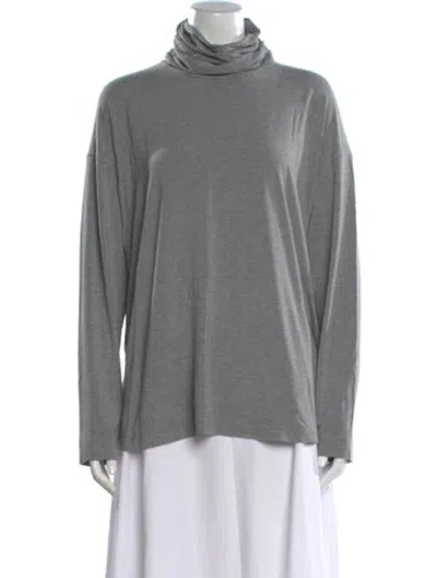Pre-owned Max Mara Cowl Neck Long Sleeve Sweatshirt In Gray