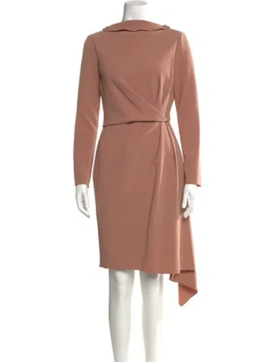 Pre-owned Max Mara Cowl Neck Midi Length Dress In Pink