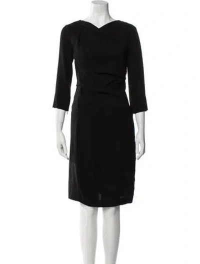 Pre-owned Max Mara Cowl Neck Mini Dress In Black