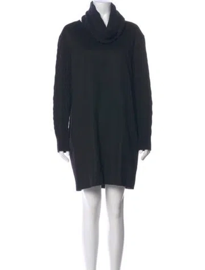 Pre-owned Max Mara Cowl Neck Mini Dress In Blue