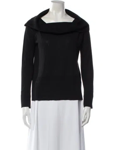 Pre-owned Max Mara Cowl Neck Sweater In Black