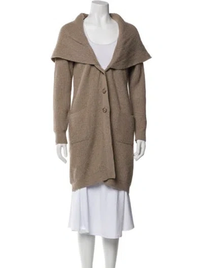 Pre-owned Max Mara Cowl Neck Sweater In Brown