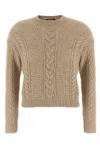 Max Mara Beige Alpaca Blend Boxy Sweater In Brown