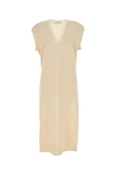Max Mara Embellished Sleeves Cotton Blouse In Yellow