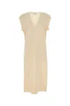 Max Mara Embellished Sleeves Cotton Blouse In Biancoavorio