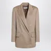 Max Mara Cream Double-breasted Jacket In Neutral