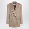 Max Mara Olimpia Double-breasted Wool Blazer In Neutral