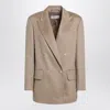 Max Mara Olimpia Double-breasted Wool Blazer In Brown