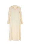 Max Mara Cream Stretch Silk Ossola Dress