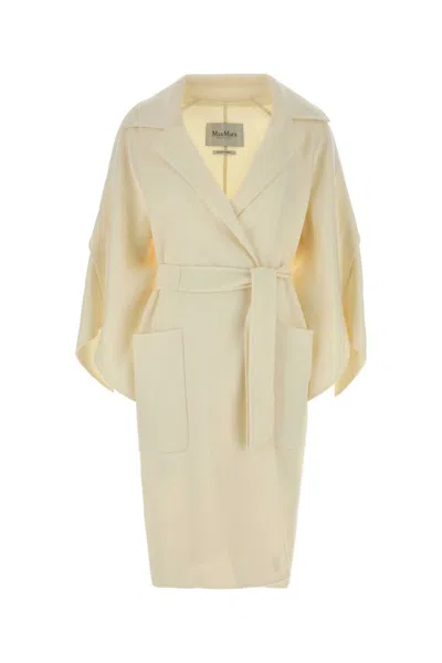 Max Mara Cream Wool Blend Cosetta Coat In Neutral
