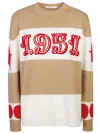 Max Mara Light Brown Dirce 1951-motif Striped Jumper In Brown