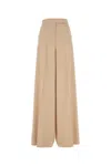 Max Mara Cream Wool Ninfa Wide-leg Pant