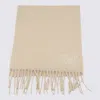 Max Mara Cream Wool Wkclara Scarf In Gold