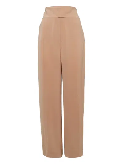 Pre-owned Max Mara Crease-effect Trousers In Neutral