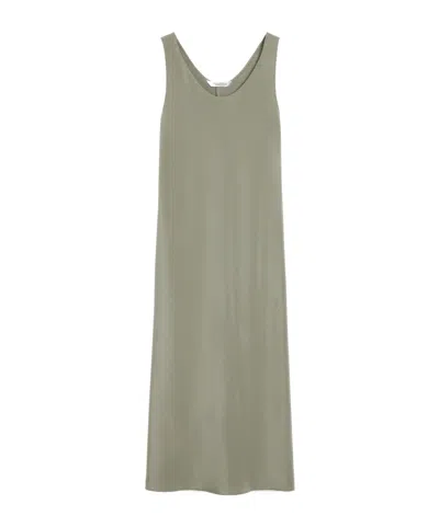 Max Mara Crêpe De Chine Dress In Green