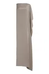 Max Mara Grey Draped Silk Gown For Women