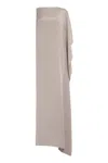 Max Mara Grey Draped Silk Gown For Women In Grey
