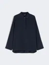 Max Mara Crepe De Chine Shirt In Blue