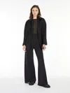 Max Mara Crepe Jersey And Lurex T-shirt In Black