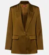 Max Mara Long-sleeved Suit Jacket In Brown