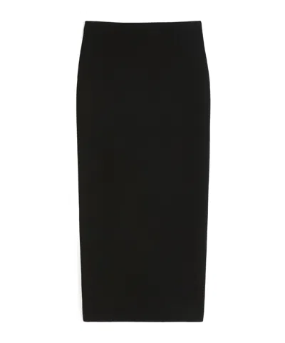 Max Mara Crepe Skirt In Black