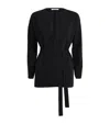 Max Mara Crepe Tie Cardigan In Black