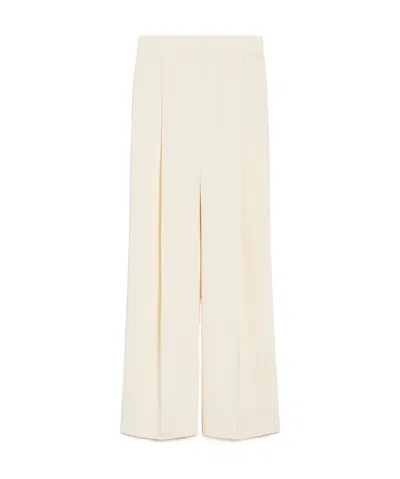 Max Mara Crepe Trousers In White