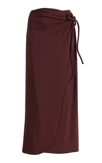 Max Mara Crepe-jersey Skirt In Burgundy