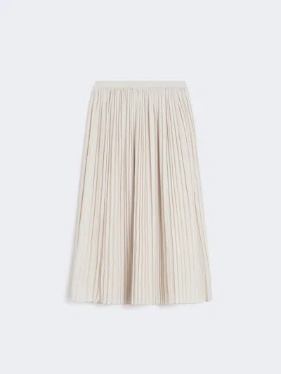 Max Mara Crepon Jersey Skirt In Neutral