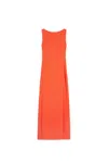 Max Mara Pianoforte Sleeveless Open-back Dress In Red