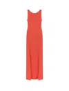 Max Mara Pianoforte Sleeveless Open-back Dress In Red