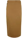 Max Mara Cresta Antidrop Cotton Skirt In Brown
