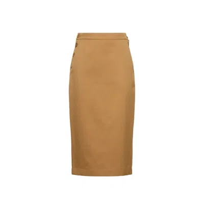 Max Mara Cresta Pencil Skirt In Brown