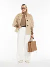 Max Mara Calamo Button-front Cape In Sand