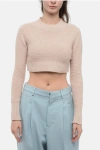 MAX MARA CREW NECK CASHMERE CROP SWEATER