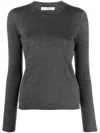 Max Mara Crew-neck Cashmere Jumper In Gray