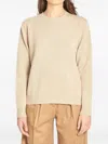 Max Mara Crew Neck Sweater In Cashmere In Neutral
